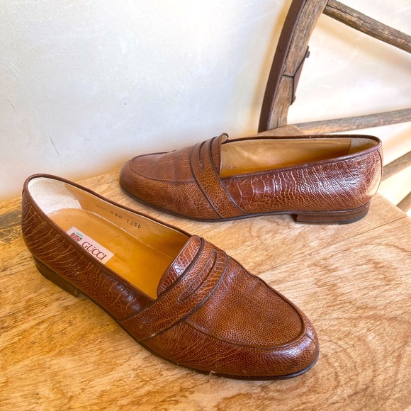 GUCCI Beautiful Genuine Crocodile Classic Loafers Womans EU40.5 US10 ITALY - Picture 6 of 15